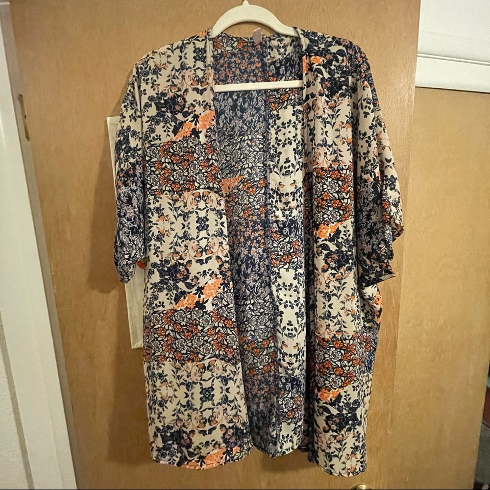 Blue Floral Kimono
